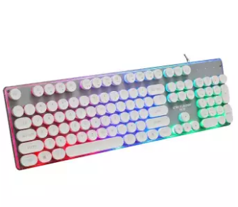 Eweadn GX60 Retro Punk Keycap Scarlet Knights RGB Rainbow Lighting Gaming Keyboard