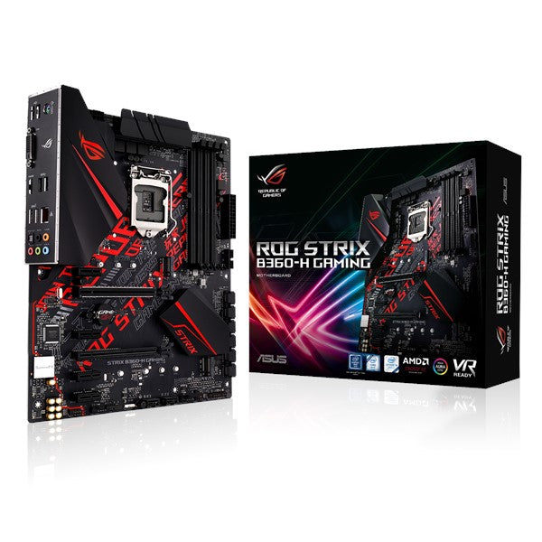 ASUS ROG STRIX B360-H Gaming motherboard with aura sync