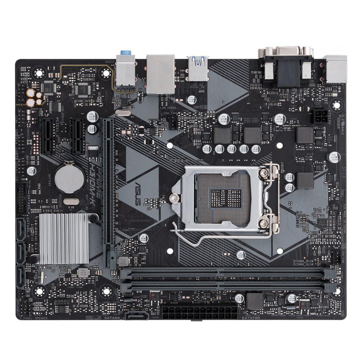 ASUS PRIME H310M-K Gaming motherboard with led lighting